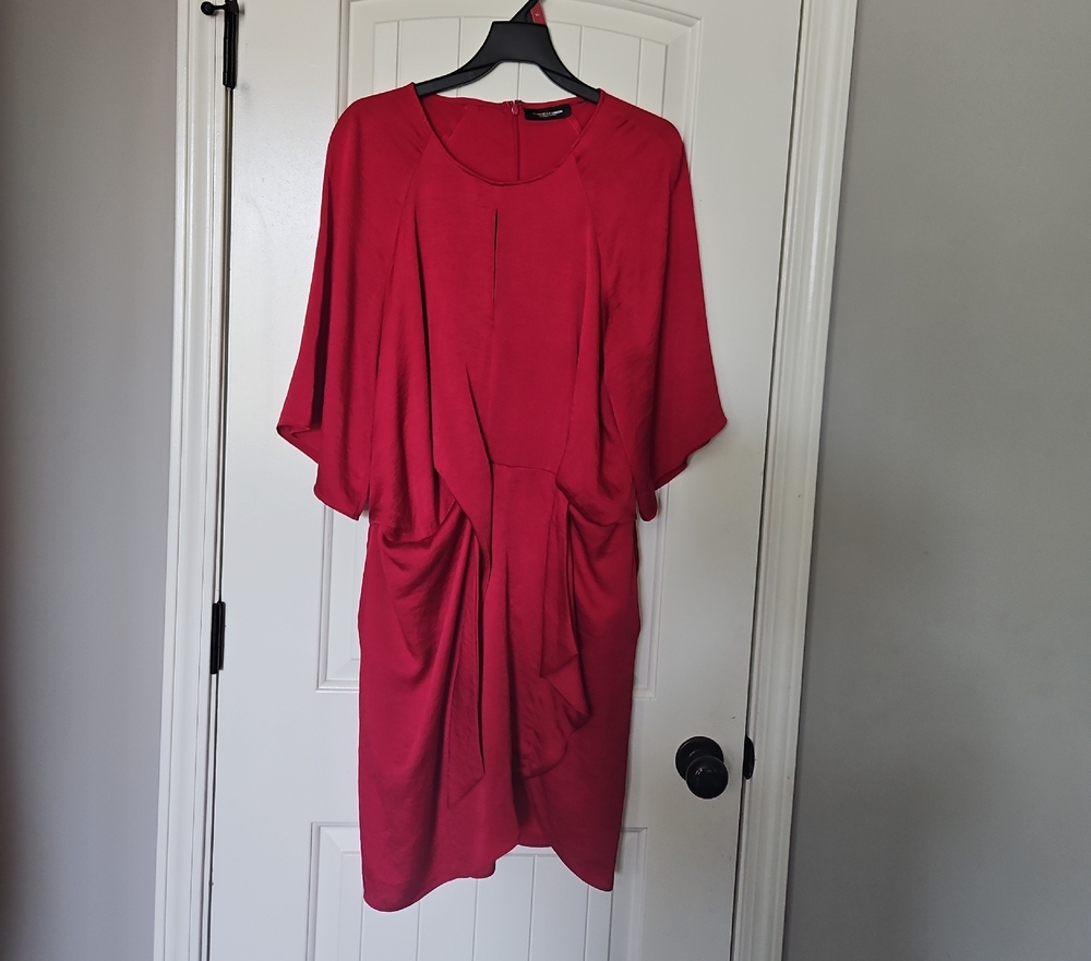 Chic Asymmetrical Red Dress